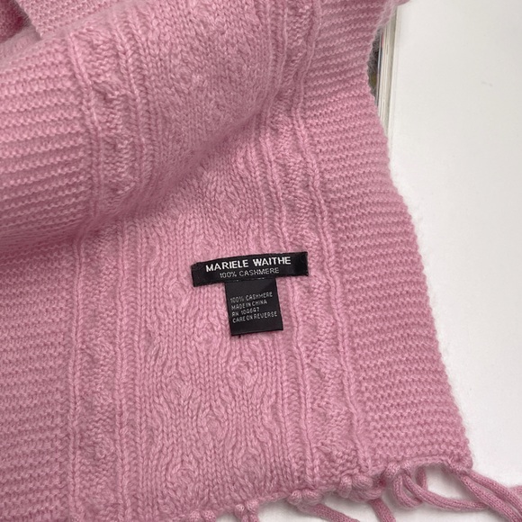 Mariele Waithe Winter 100% cashmere scarf wrap 72”x8” - Picture 2 of 2